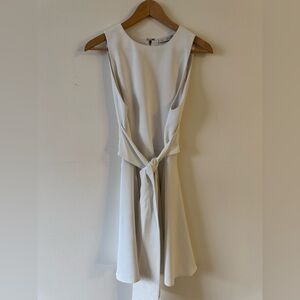 Alice and Olivia white dress with tie